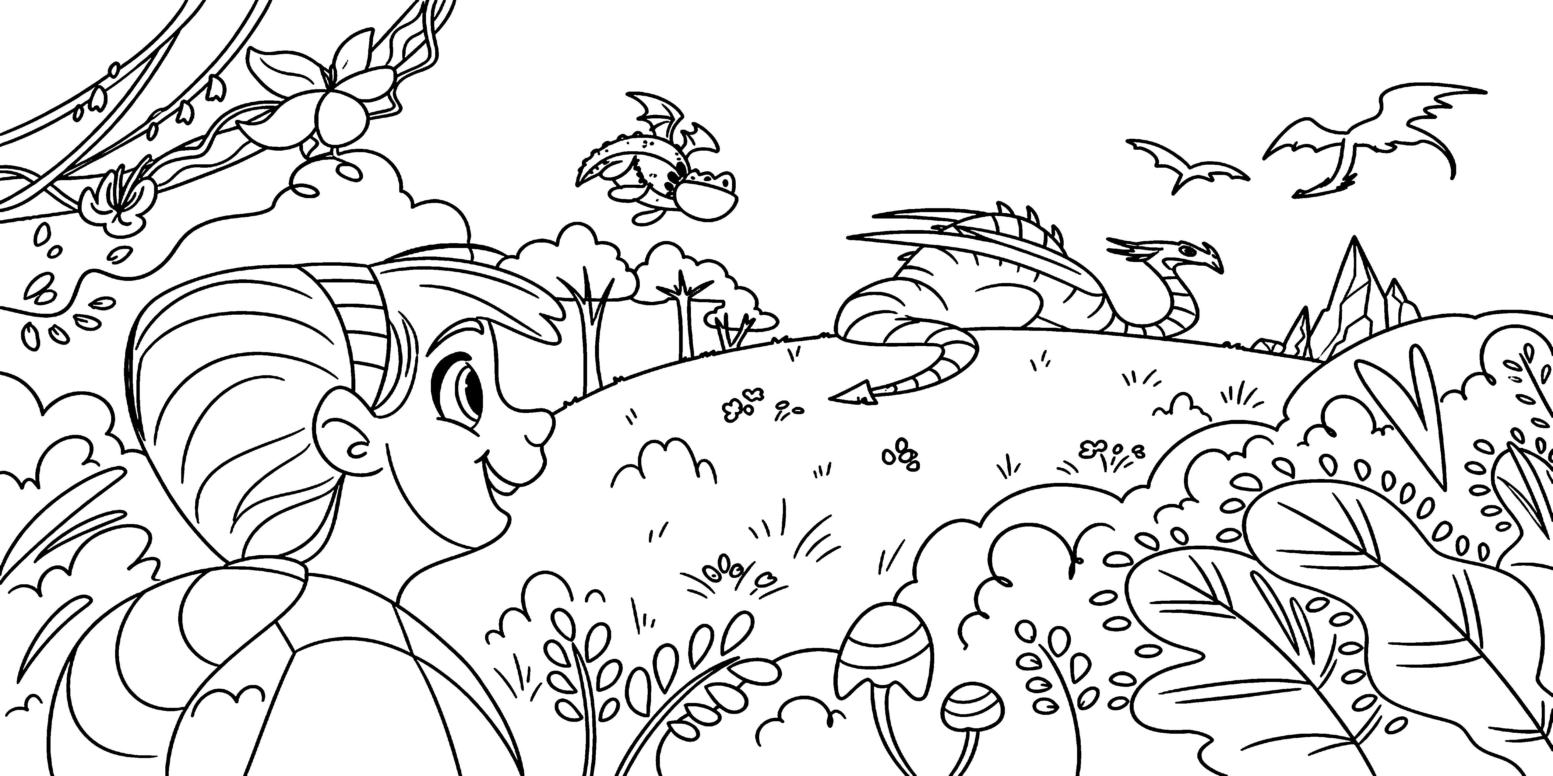 Amber the Dragon Keeper Page 1 coloring page