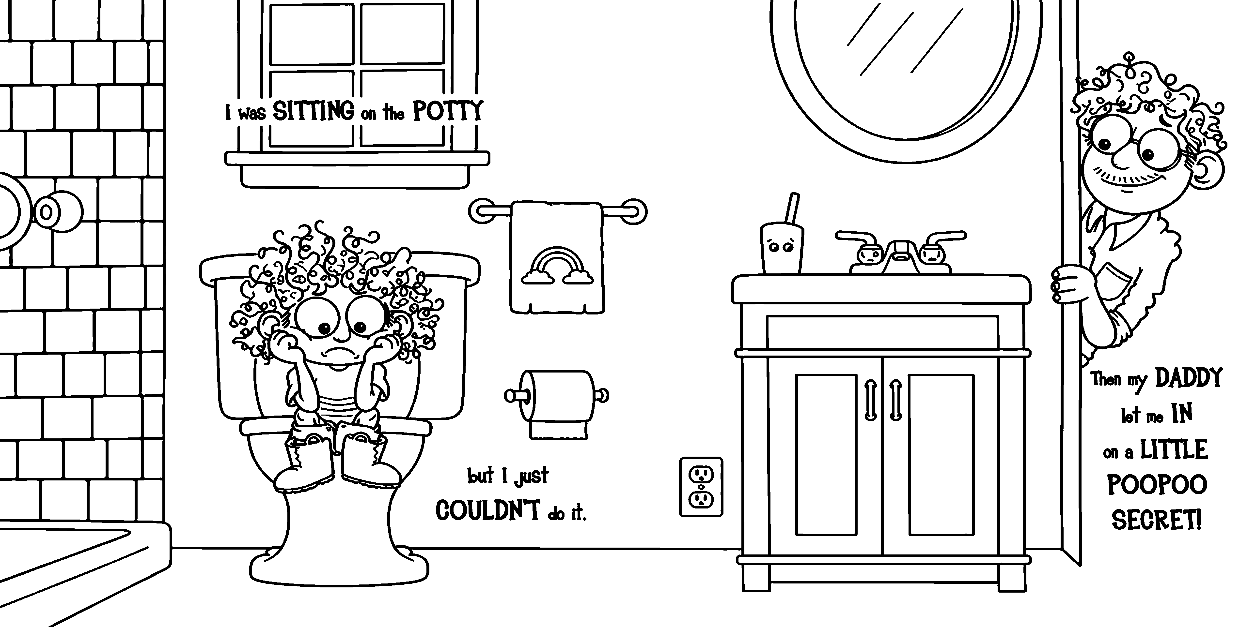 What's Your Poo Poo Face? Page 1 coloring page